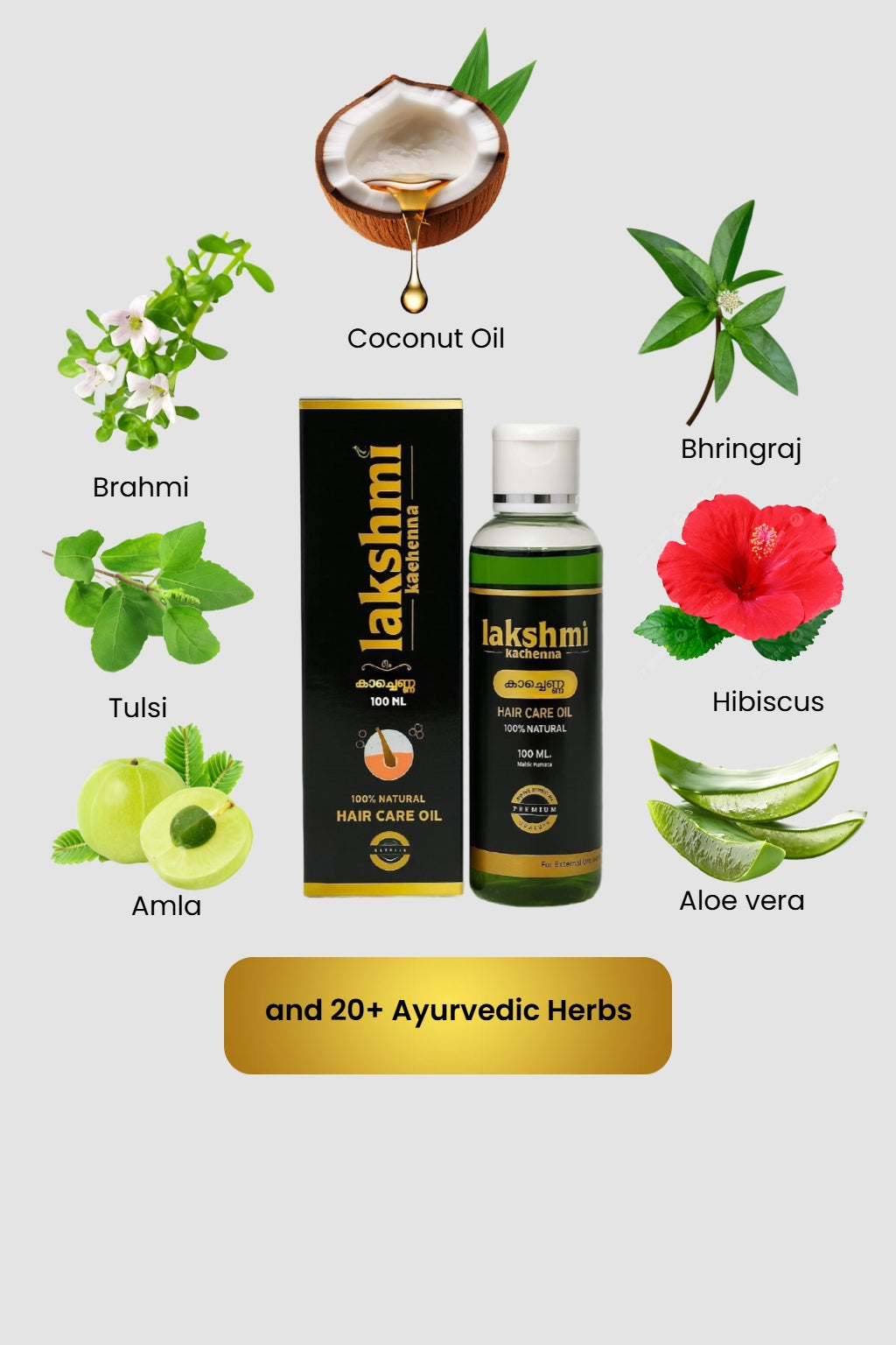 Lakshmi Kachenna– 100% Natural Ayurvedic Hair Oil (100ml)
