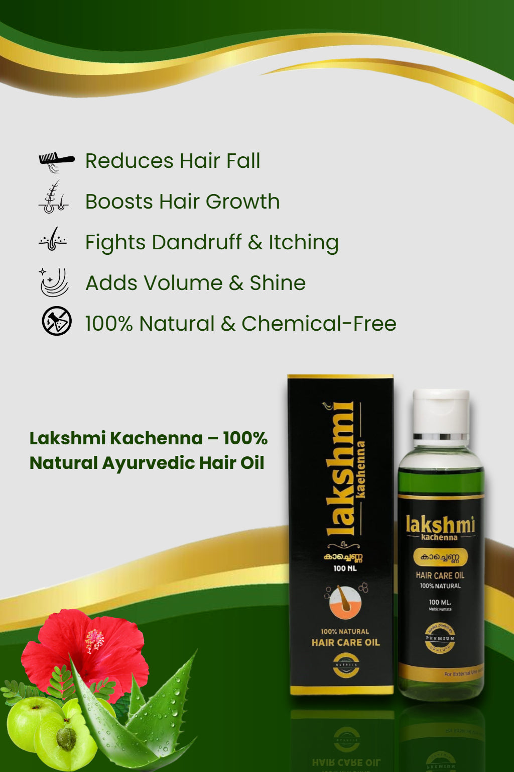 Lakshmi Kachenna– 100% Natural Ayurvedic Hair Oil (100ml)