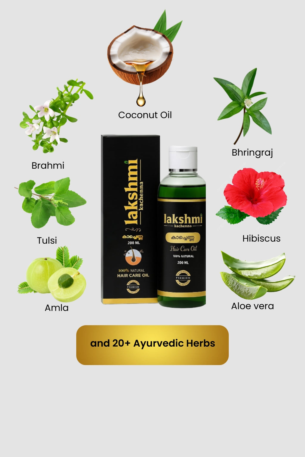 Lakshmi Kachenna– 100% Natural Ayurvedic Hair Oil (200ml)