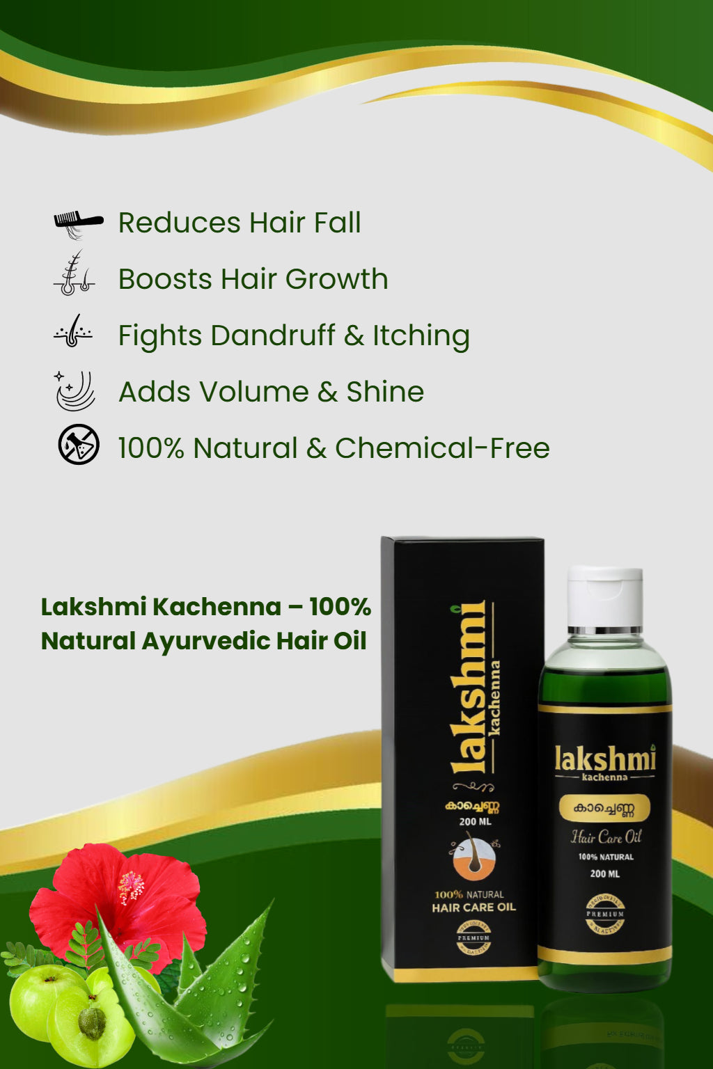 Lakshmi Kachenna– 100% Natural Ayurvedic Hair Oil (200ml)